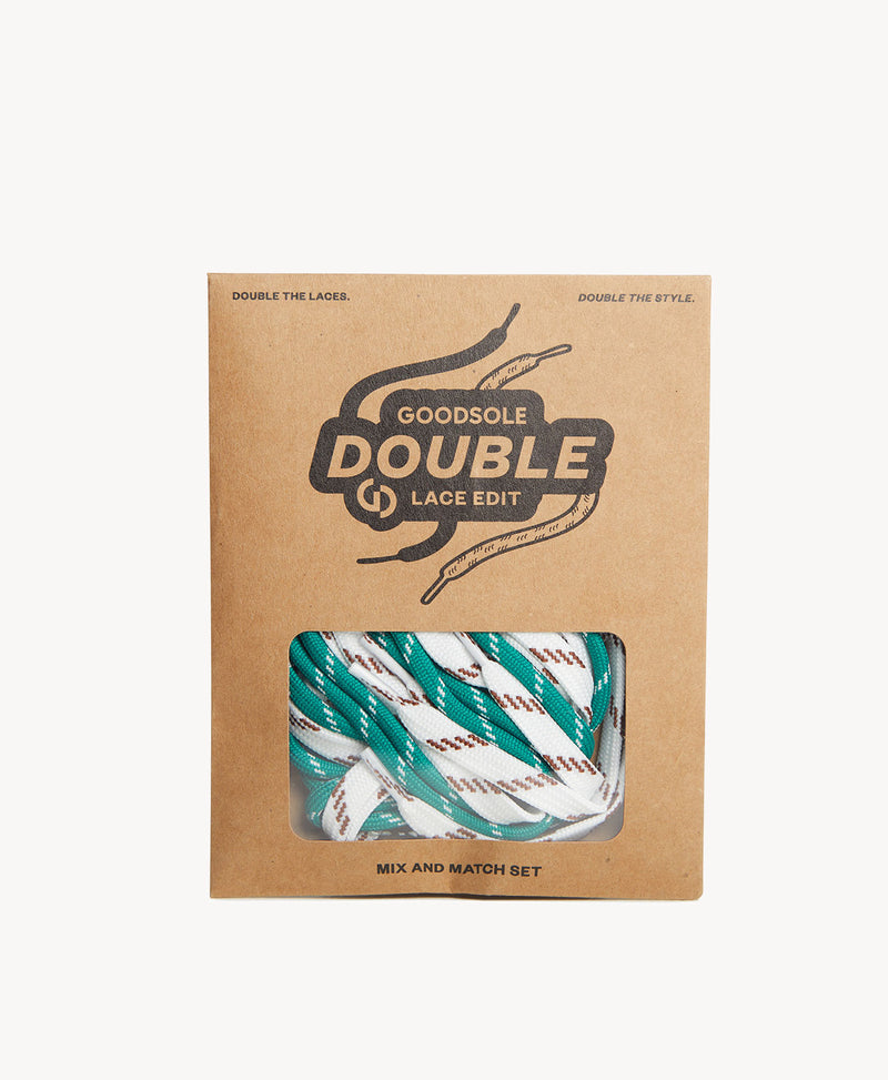 Double Lace Combo - Green/White Detail