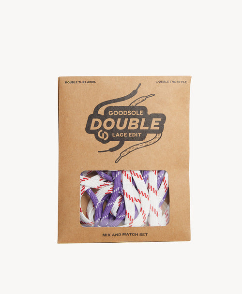 Double Lace Combo - Purple/White Detail