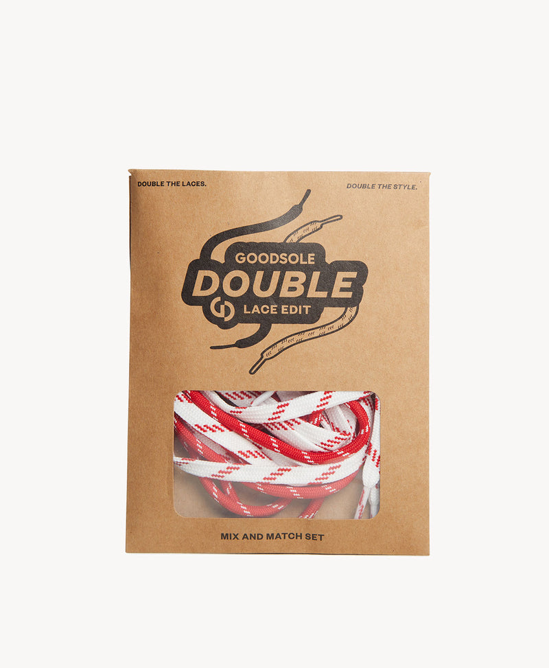 Double Lace Combo - Red/White/White Lace