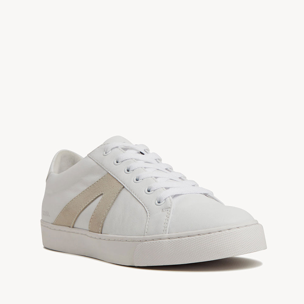 4002 Convergence - White Softie Leather/Beige cream suede