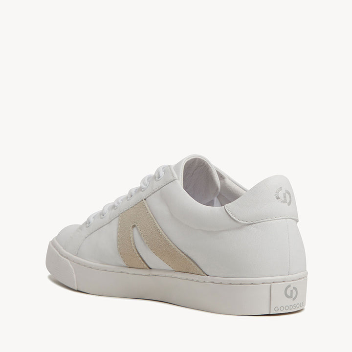 4002 Convergence - White Softie Leather/Beige cream suede