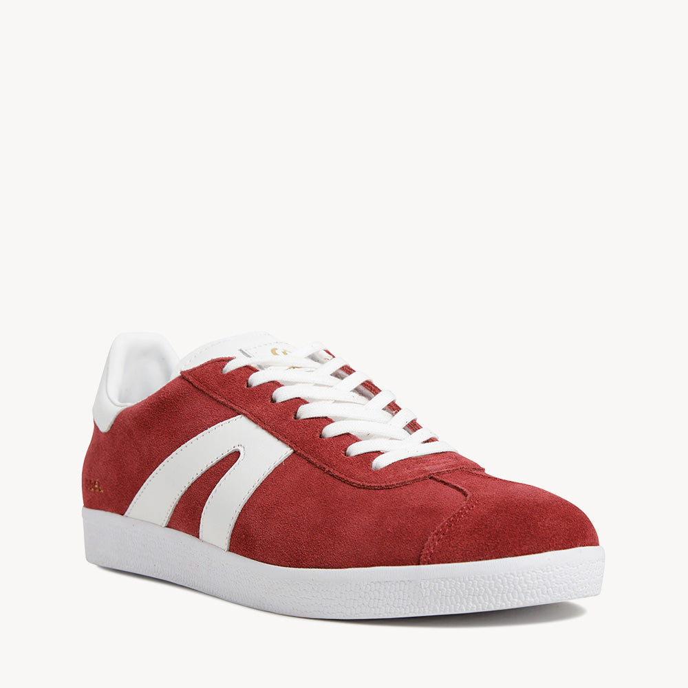 1001 Convergence - Deep Red Suede/White Leather