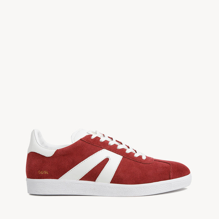 1001 Convergence - Deep Red Suede/White Leather