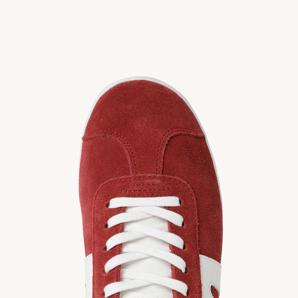 1001 Convergence - Deep Red Suede/White Leather