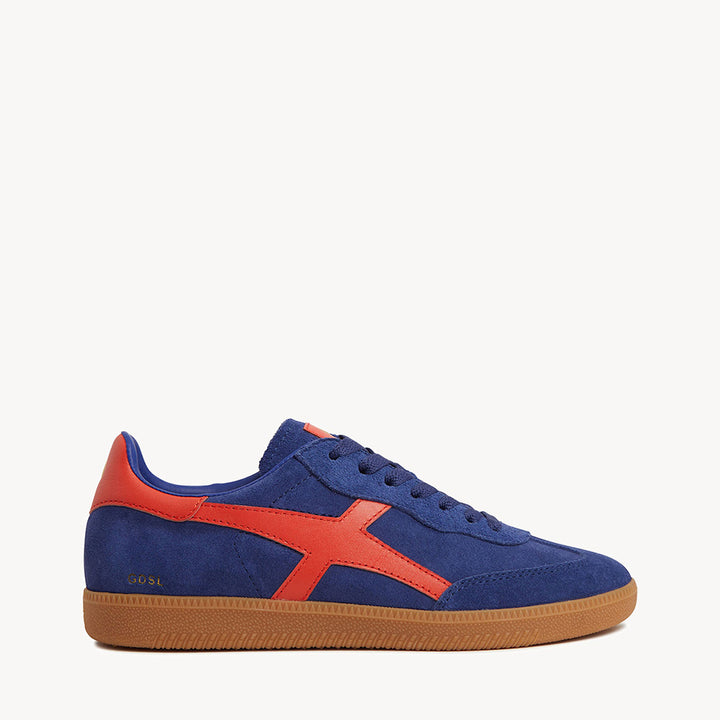 2001 Crossroads - Petrol Blue Suede/Orange Leather