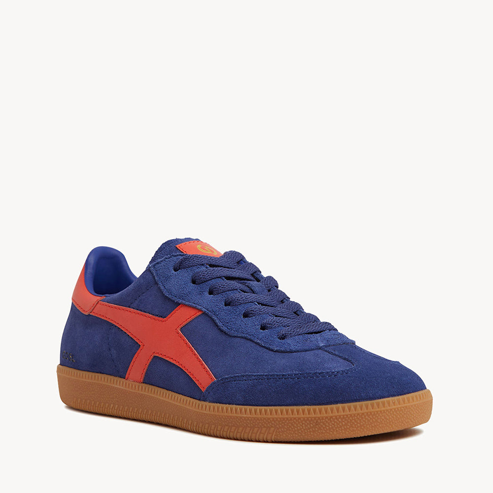 2001 Crossroads - Petrol Blue Suede/Orange Leather