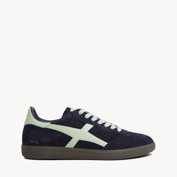 2001 Crossroads - Navy Suede/Fresh Green Leather