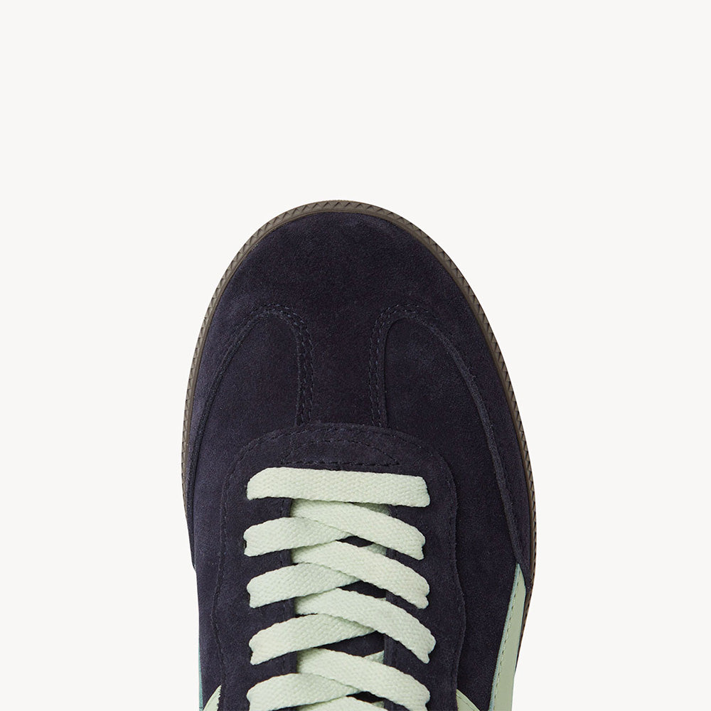 2001 Crossroads - Navy Suede/Fresh Green Leather