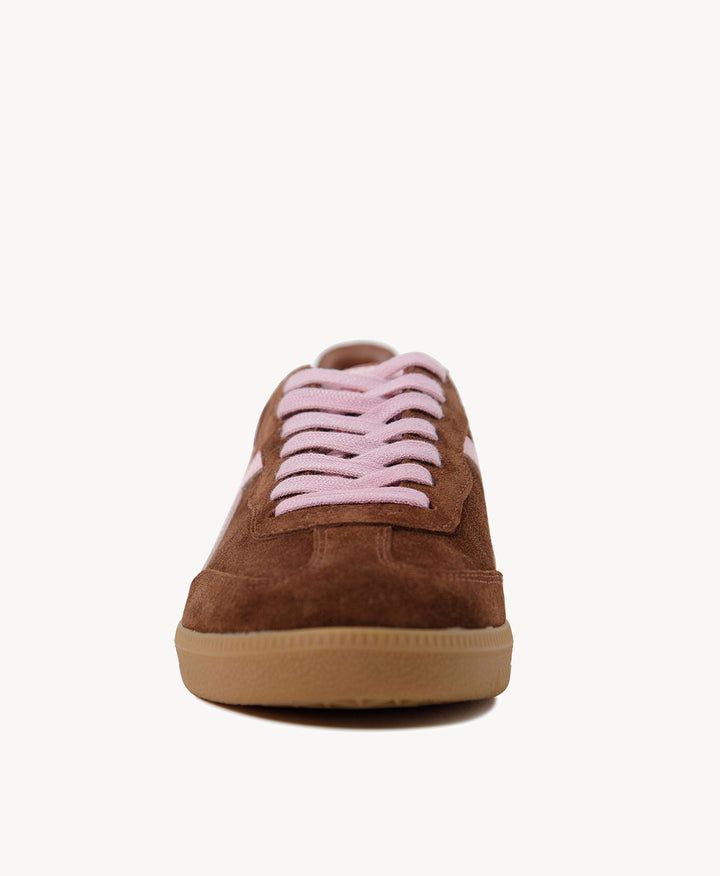 2001 Crossroads - Coffee Soft Suede/Candy Pink Leather