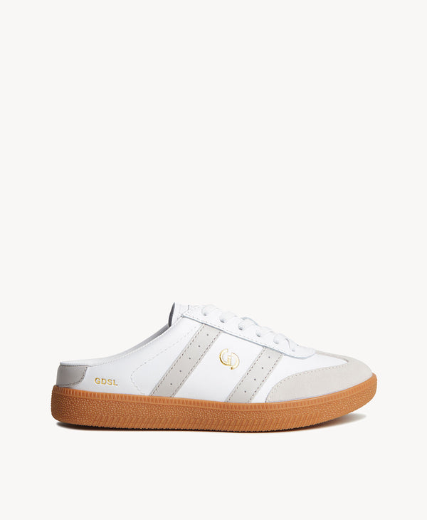 2001 Parallel Mule - White Leather / Light Grey