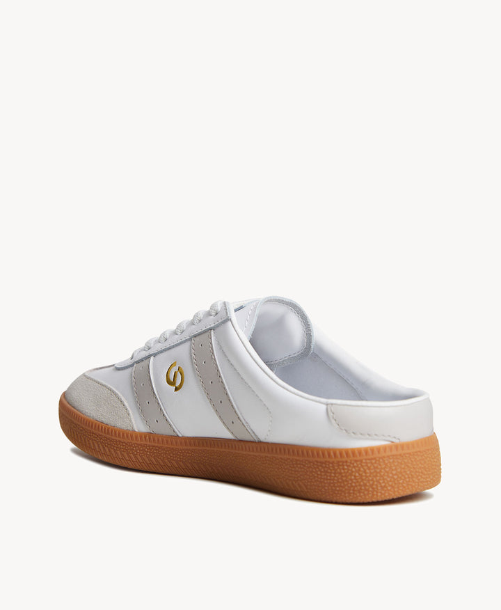 2001 Parallel Mule - White Leather / Light Grey