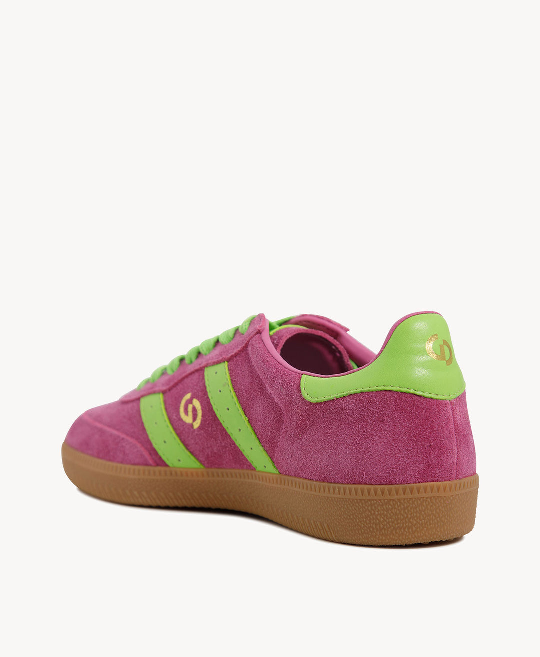 2001 Parallel - Crimson Soft Suede/Neon Green Leather