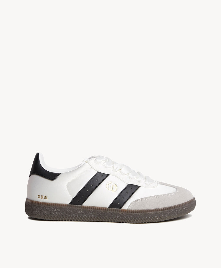 Parallel Satin Sneaker - White Satin/Black