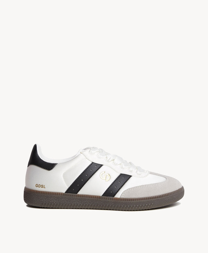 Parallel Satin Sneaker - White Satin/Black