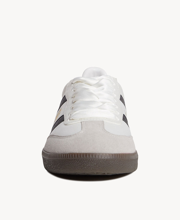 Parallel Satin Sneaker - White Satin/Black
