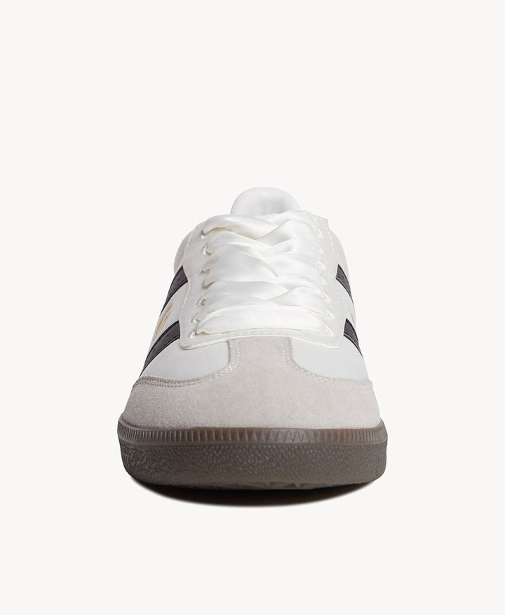 Parallel Satin Sneaker - White Satin/Black