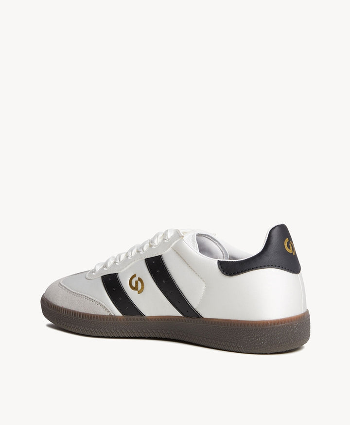 Parallel Satin Sneaker - White Satin/Black