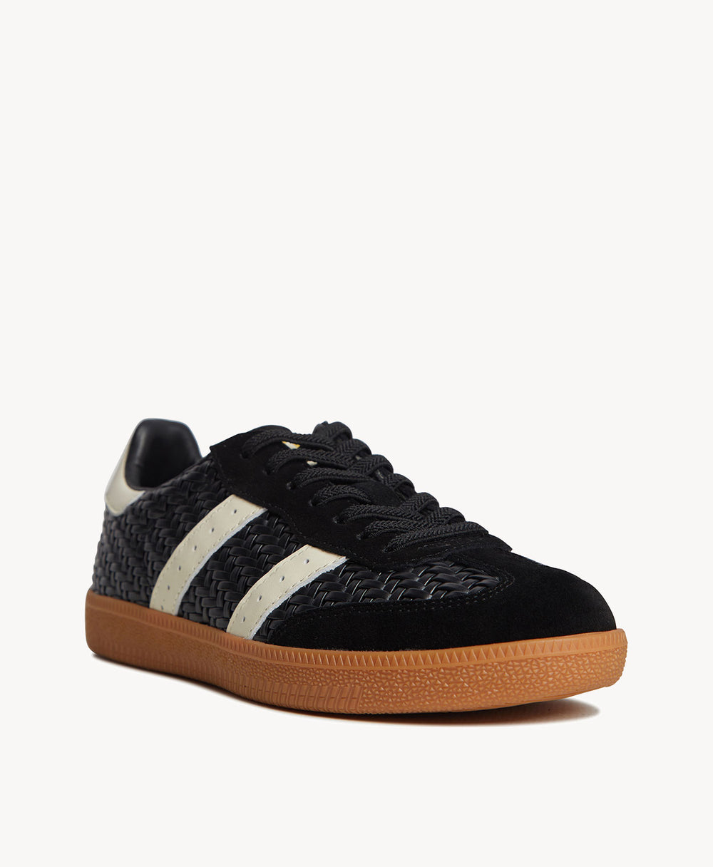 2001 Parallel Weave Black Suede / PU Weave / Ivory Leather