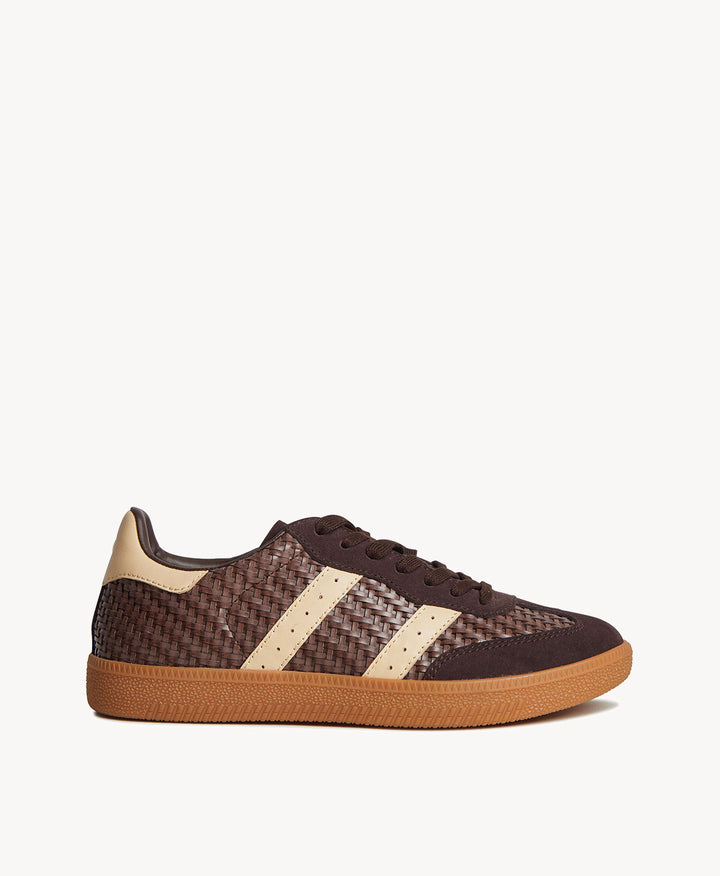 2001 Parallel Weave Brown Suede / PU Weave / Vanilla Leather