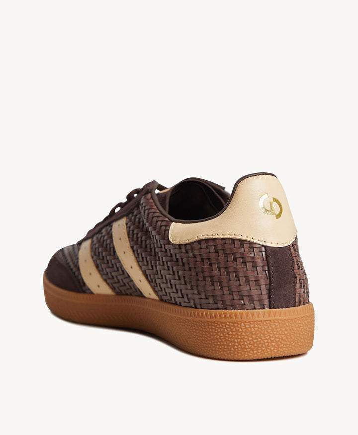 2001 Parallel Weave Brown Suede / PU Weave / Vanilla Leather