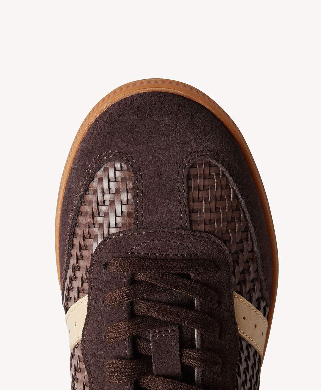 2001 Parallel Weave Brown Suede / PU Weave / Vanilla Leather