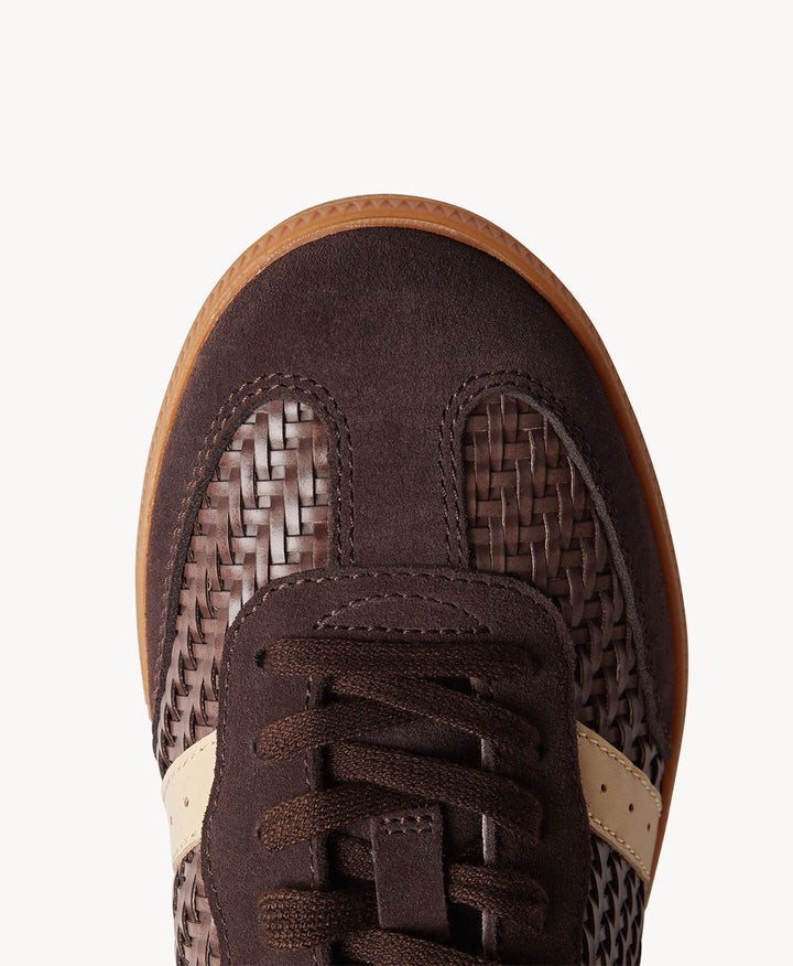 2001 Parallel Weave Brown Suede / PU Weave / Vanilla Leather