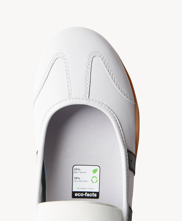 Aria White/Black Leather