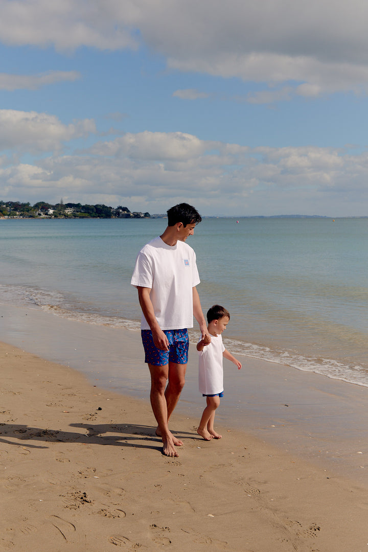 Côte d'Azur Mini & Me Bundle - Royal Blue Pink Crab