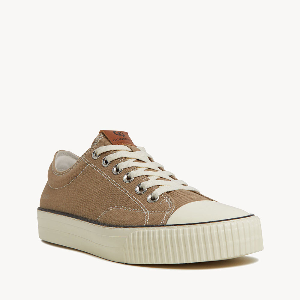 5001 Low - Taupe Organic Canvas/Cream Sole