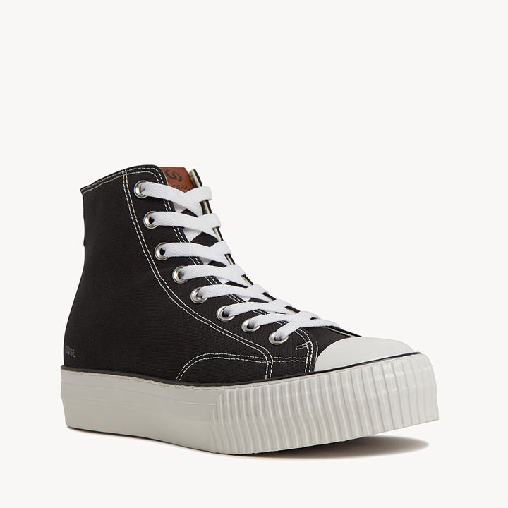 5006 Lift H Top - Black Canvas/ White Platform Sole