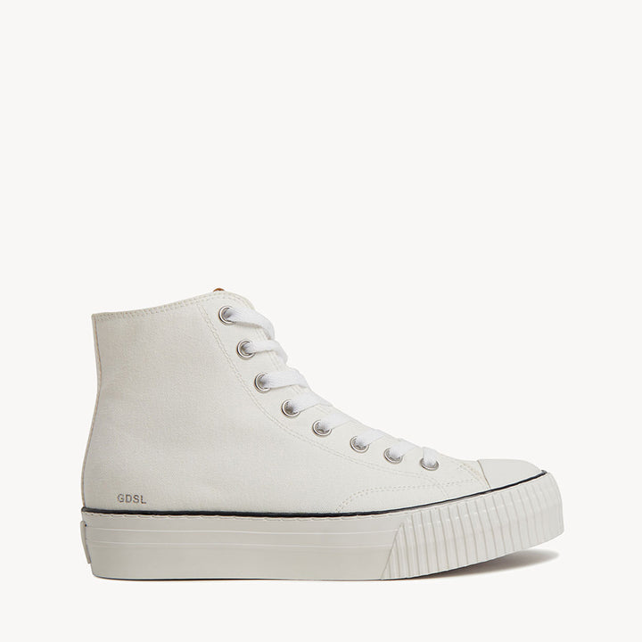 5006 Lift H Top - White Canvas/Cream Platform Sole