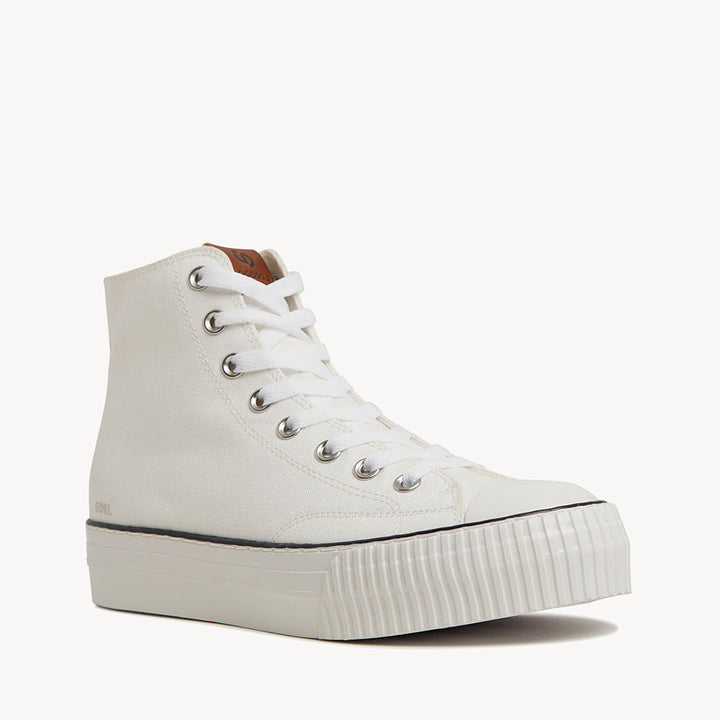 5006 Lift H Top - White Canvas/Cream Platform Sole