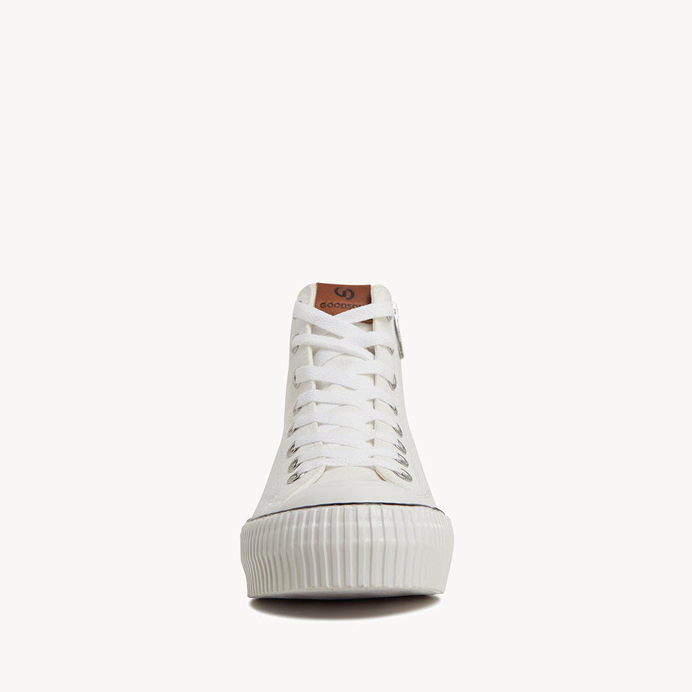 5006 Lift H Top - White Canvas/Cream Platform Sole