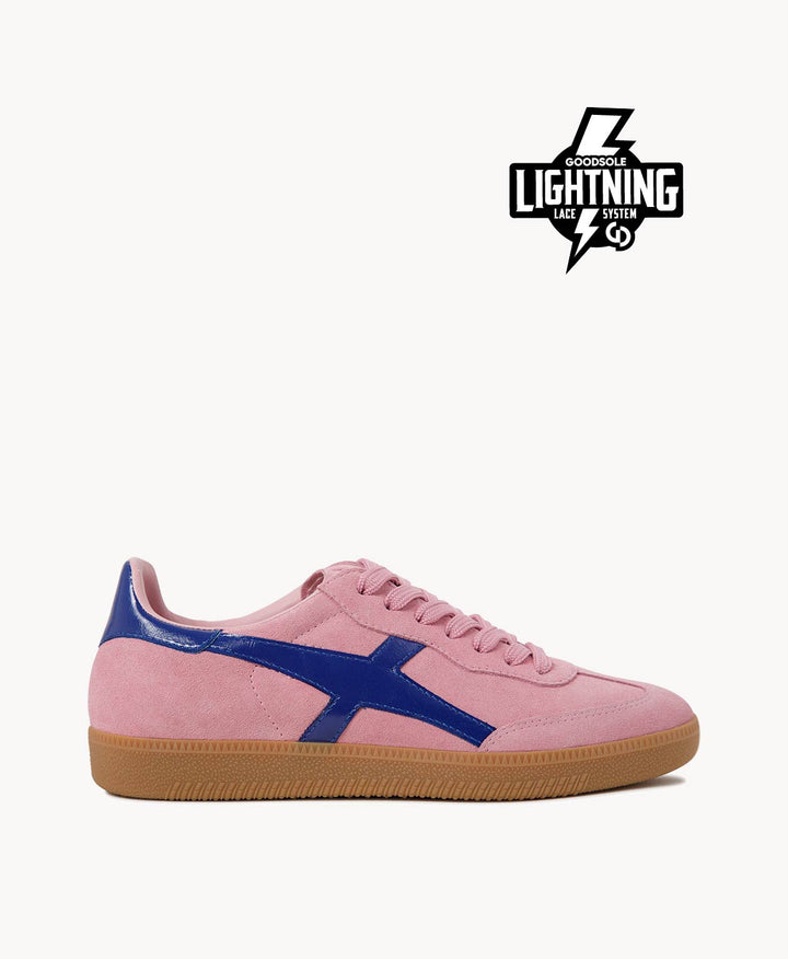 2001 Crossroads - Pink Soft Suede/Deep Blue Leather