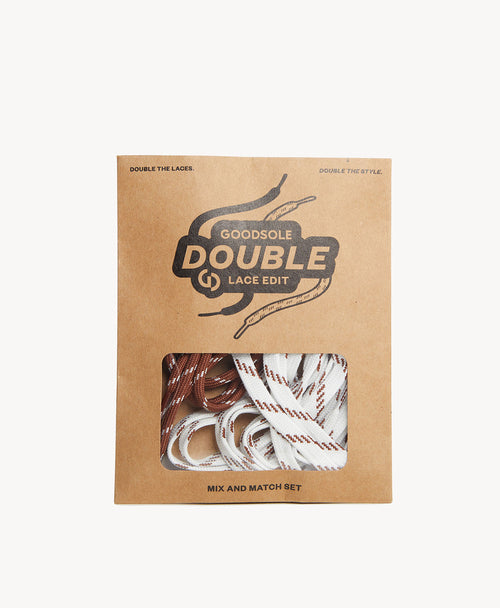 Double Lace Combo - Brown/White Detail