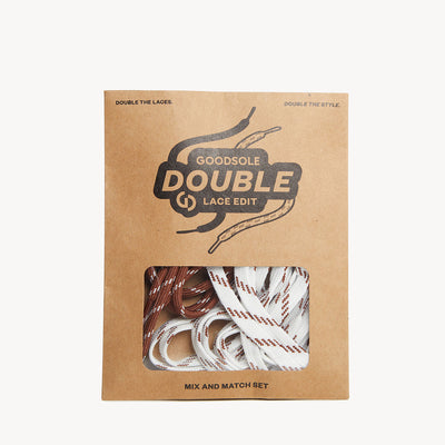 Double Lace Combo - Brown/White Detail