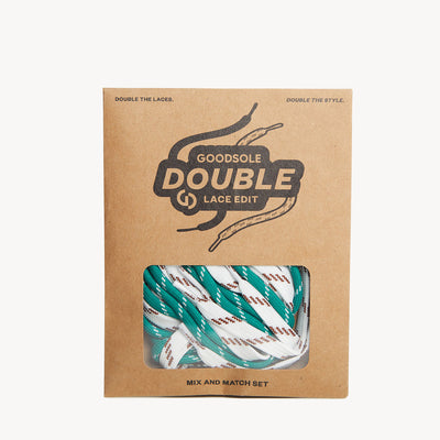 Double Lace Combo - Green/White Detail