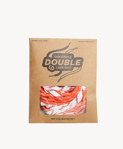 Double Lace Combo - Orange/White Detail