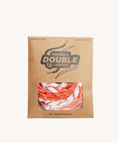 Double Lace Combo - Orange/White Detail