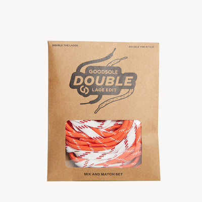 Double Lace Combo - Orange/White Detail