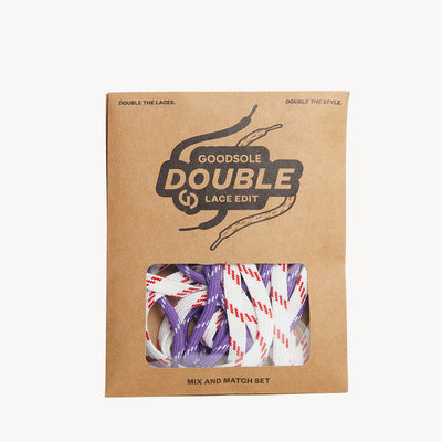 Double Lace Combo - Purple/White Detail