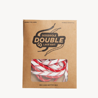 Double Lace Combo - Red/White/White Lace