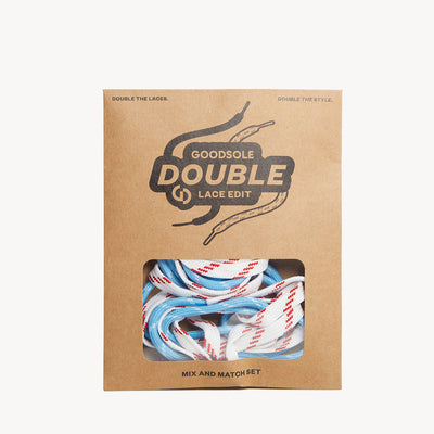 Double Lace Combo - Sky Blue/White Detail