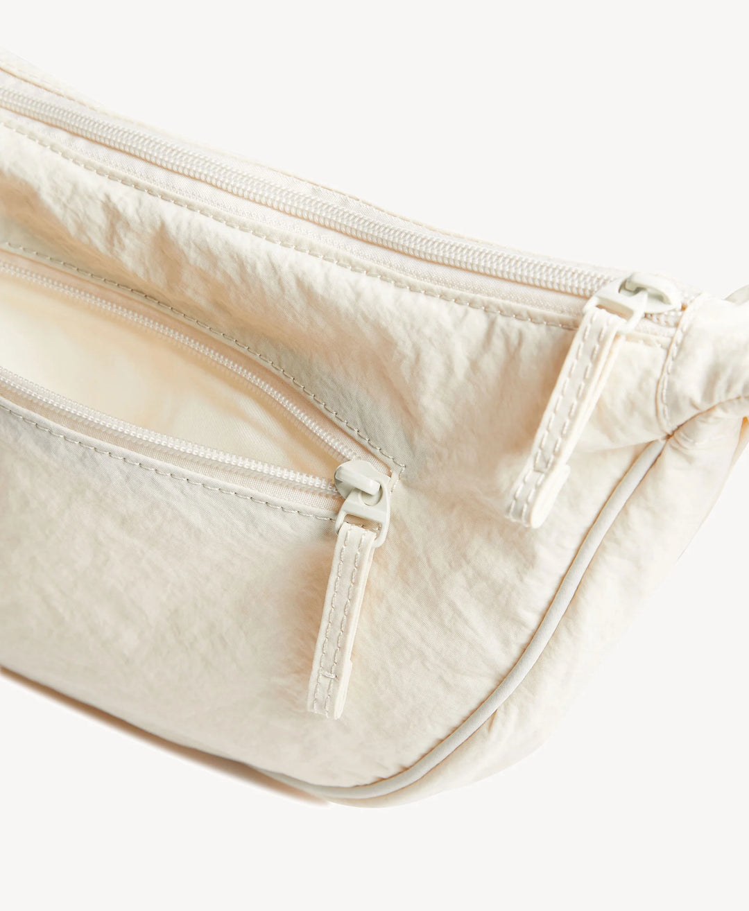 Goodsole Crescent Handbag - Ivory Nylon