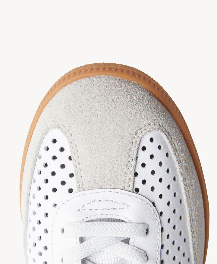 Kindred Cool Perf - White/Taupe Leather