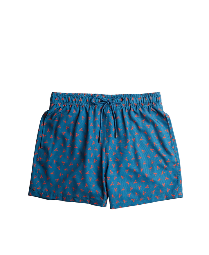 Côte d'Azur Swim Shorts - Blue Red Lobster