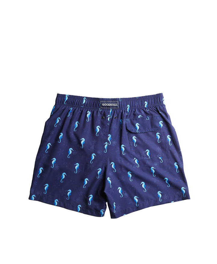 Côte d'Azur Swim Shorts - Cobalt Blue Seahorse