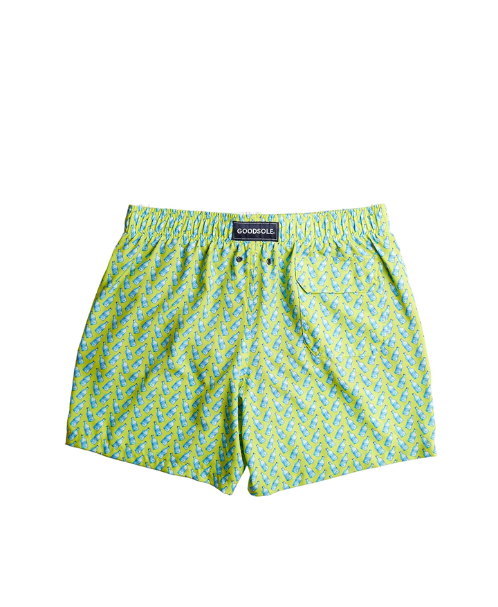 Côte d'Azur Swim Shorts - Lime Sky Bottle