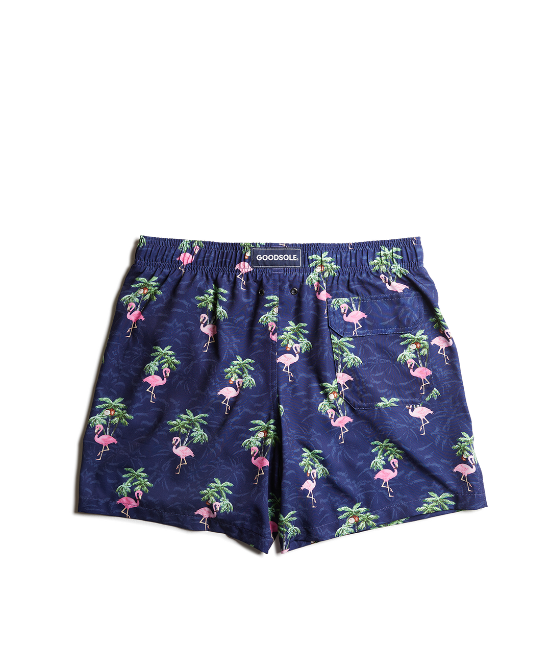 Côte d'Azur Swim Shorts - Royal Blue Pink Flamingo