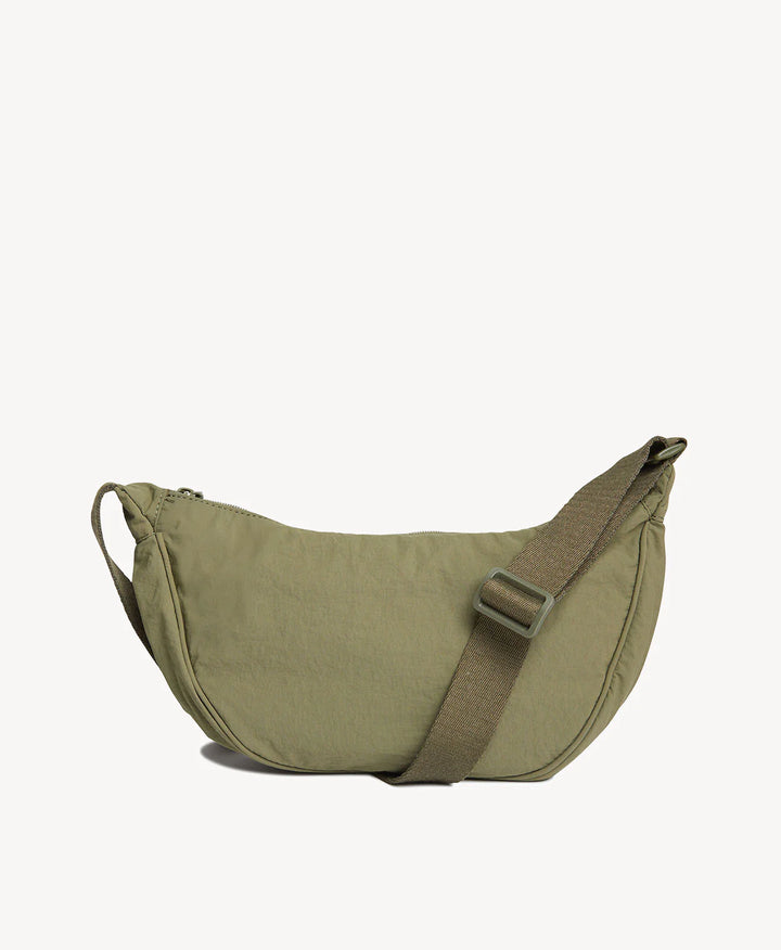 Goodsole Crescent Handbag - Khaki/Orange Nylon